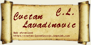 Cvetan Lavadinović vizit kartica